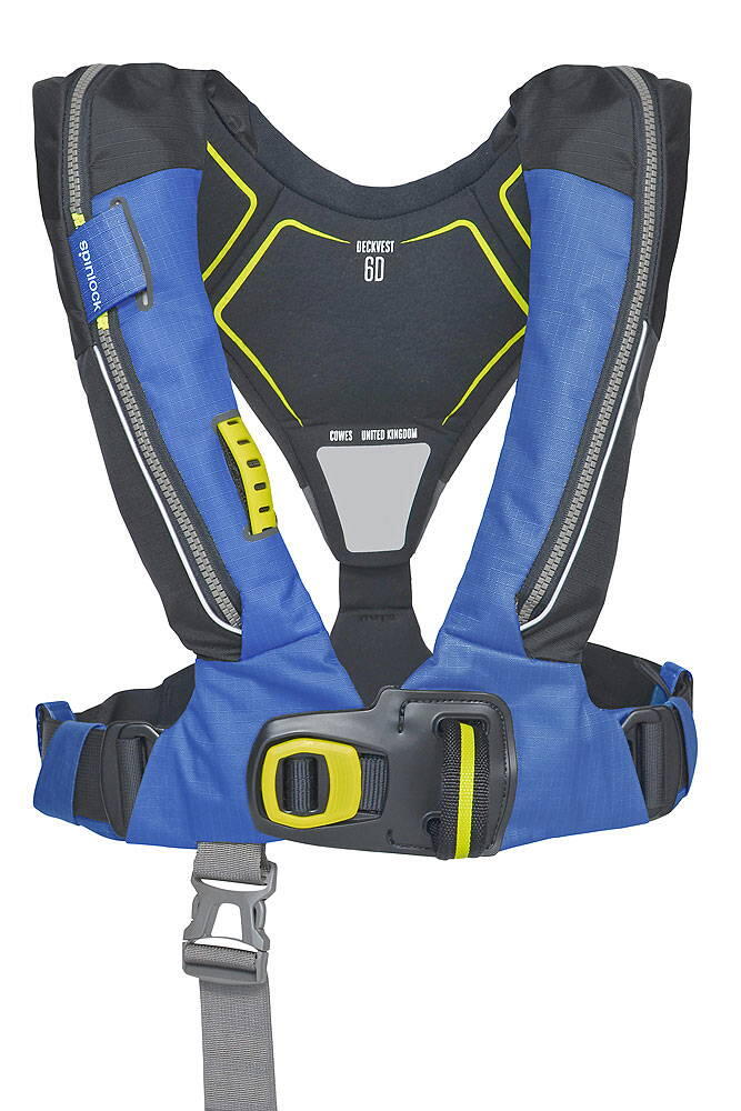 Deckvest 6D 170N automatisch reddingsvest met harnas, blauw 4/5