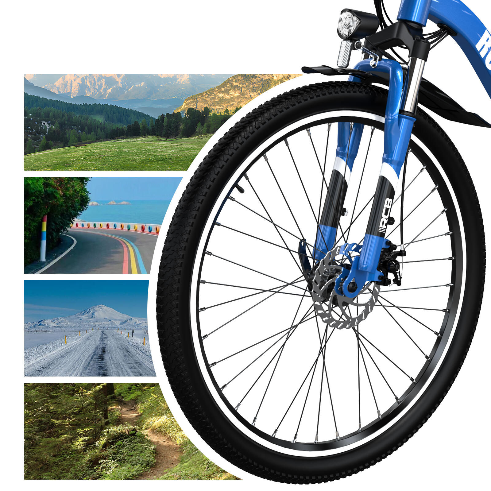 Bicicletta Elettrica per Adulti 26", E-Bike, 30-50 km, RCB-RK15 4/8