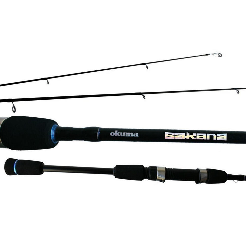 2pc Okuma 7ft Sakana 10-20lb Graphite Spinning Fishing Rod w/ Split Grip