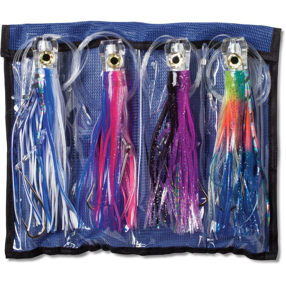 Williamson Big Game Catcher Kit  : 4 x 8" Rigged Trolling Lures in Lure Wrap