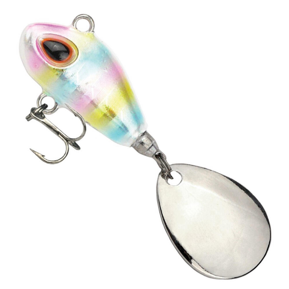 5cm/10gm Storm Gomoku Spin Vibration Lure w/  Flashing Tail Blade-Hologram Candy