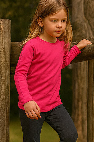 T-shirt in lana merino per bambini LONY 3/4