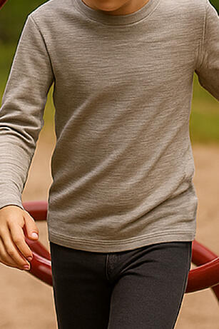 T-shirt in lana merino per bambini LONY 2/3