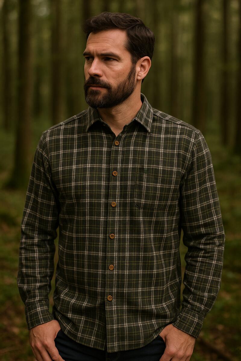 OS Trachten® Flanell-Jägerhemd Jagdhemd kariert langarm Herren von Oefele Jagd 2/6