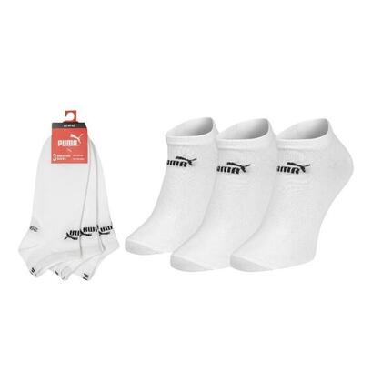 Puma Unisex Sneaker Socken im Retro Design knöchelhoch für Damen Herren 3er Pack