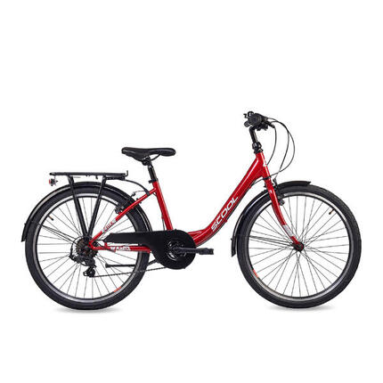 chiX 26, Kinderfahrrad, 6-Gang, Koralle/Dunkelrot, 140–160 cm