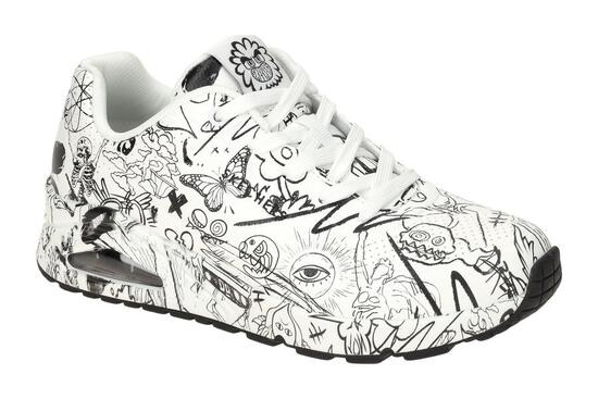 Skechers Uno Schuhe weiß schwarz Vexx Doodle 177972