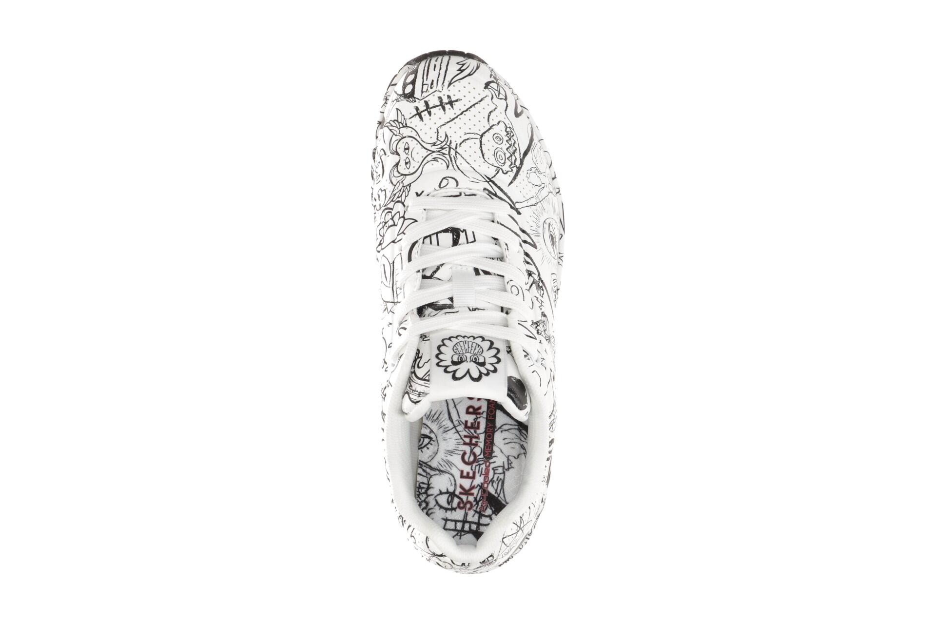 Skechers Uno Schuhe weiß schwarz Vexx Doodle 177972 | Decathlon
