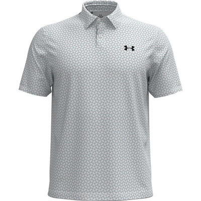 Under armour t2g printed-polo wit halo grijs