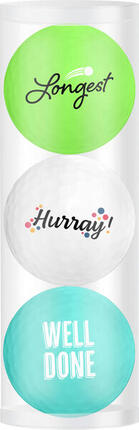 Coffret cadeau balles de golf Longest - Hurray - Well Done