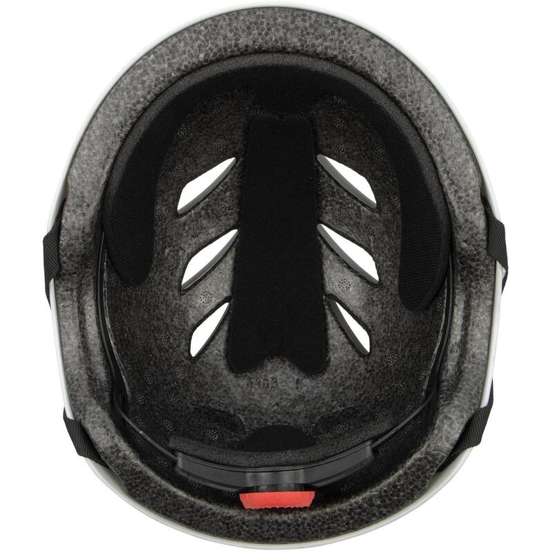Casca skate Nijdam High Topper - ABS/EPS, alb/negru, M 54-58 cm
