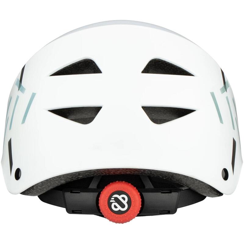Casca skate Nijdam High Topper - ABS/EPS, alb/negru, M 54-58 cm