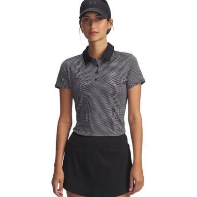 Under armour playoff 3.0 printed polo zwart dames
