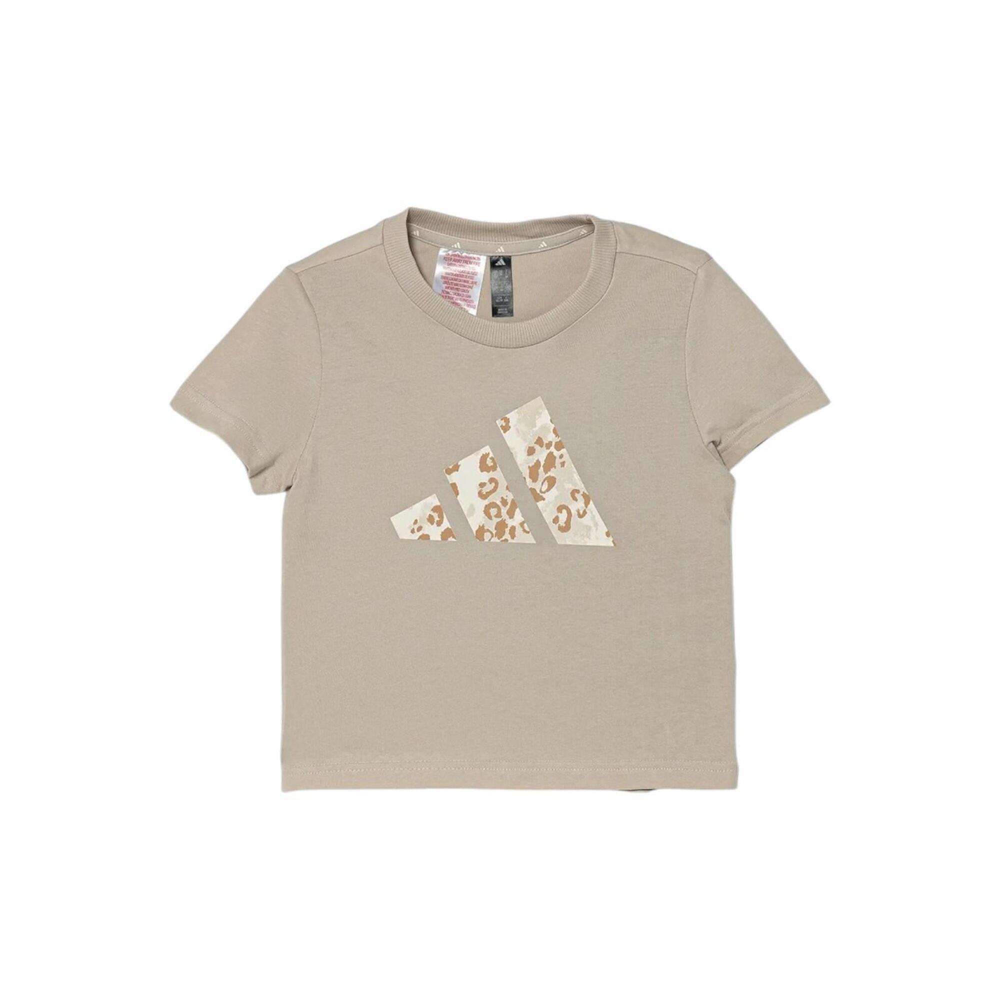 Adidas - T-shirt Adidas Modèle Kc5450 Pour Filles - T-shirt Manches Courtes - Beige - Decathlon