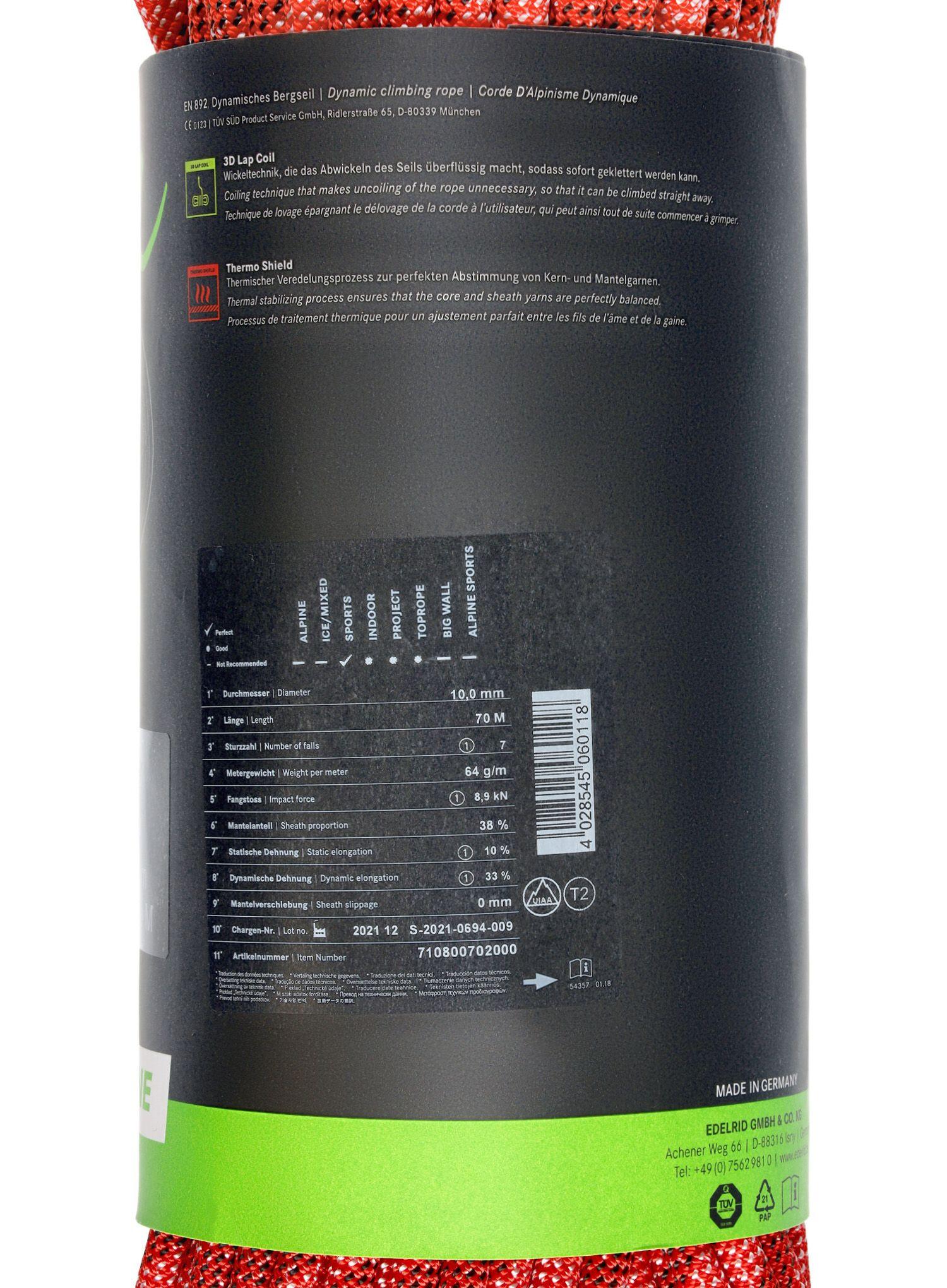 Lina dynamiczna Edelrid Python 10 mm 70 m 4/4