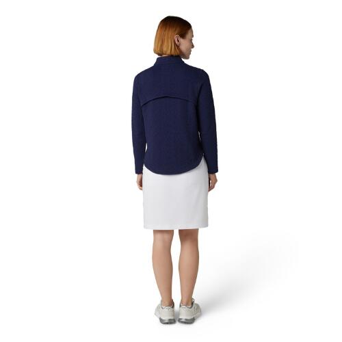 Callaway 1/2 Zip Quilted Knit Pullover Dames Peacoat 3/5