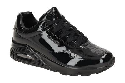 Turnschuhe Frau Skechers Verni Uno Shiny One Schwarz