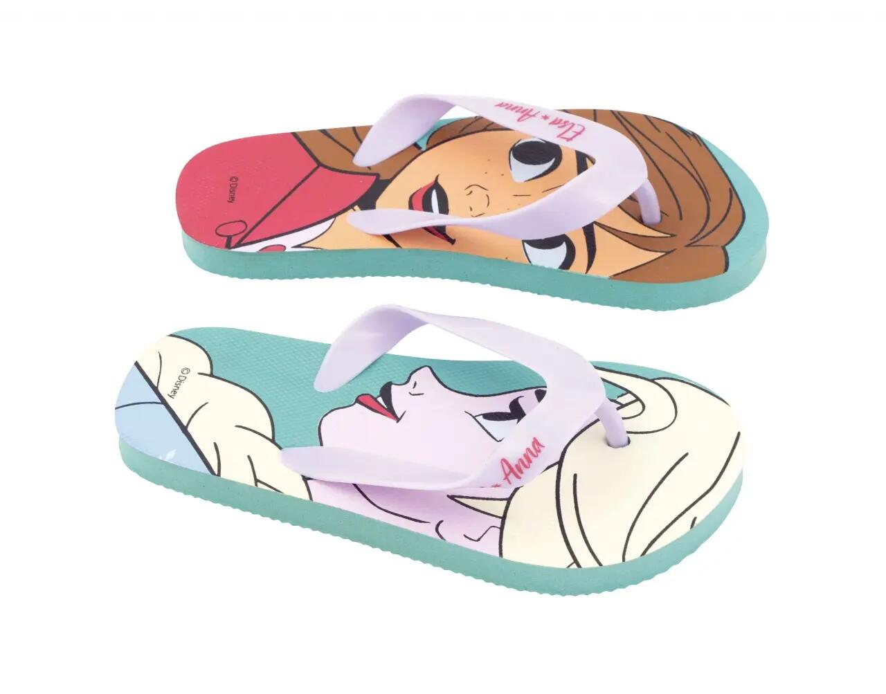 Papuci Flip-flops, pentru copii, model Frozen, culoarea mov, Arditex, 34 EU 3/3