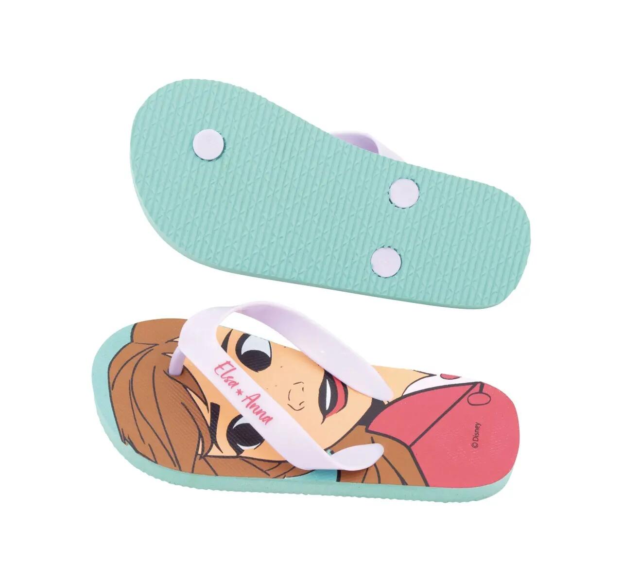 Papuci Flip-flops, pentru copii, model Frozen, culoarea mov, Arditex, 34 EU 2/3