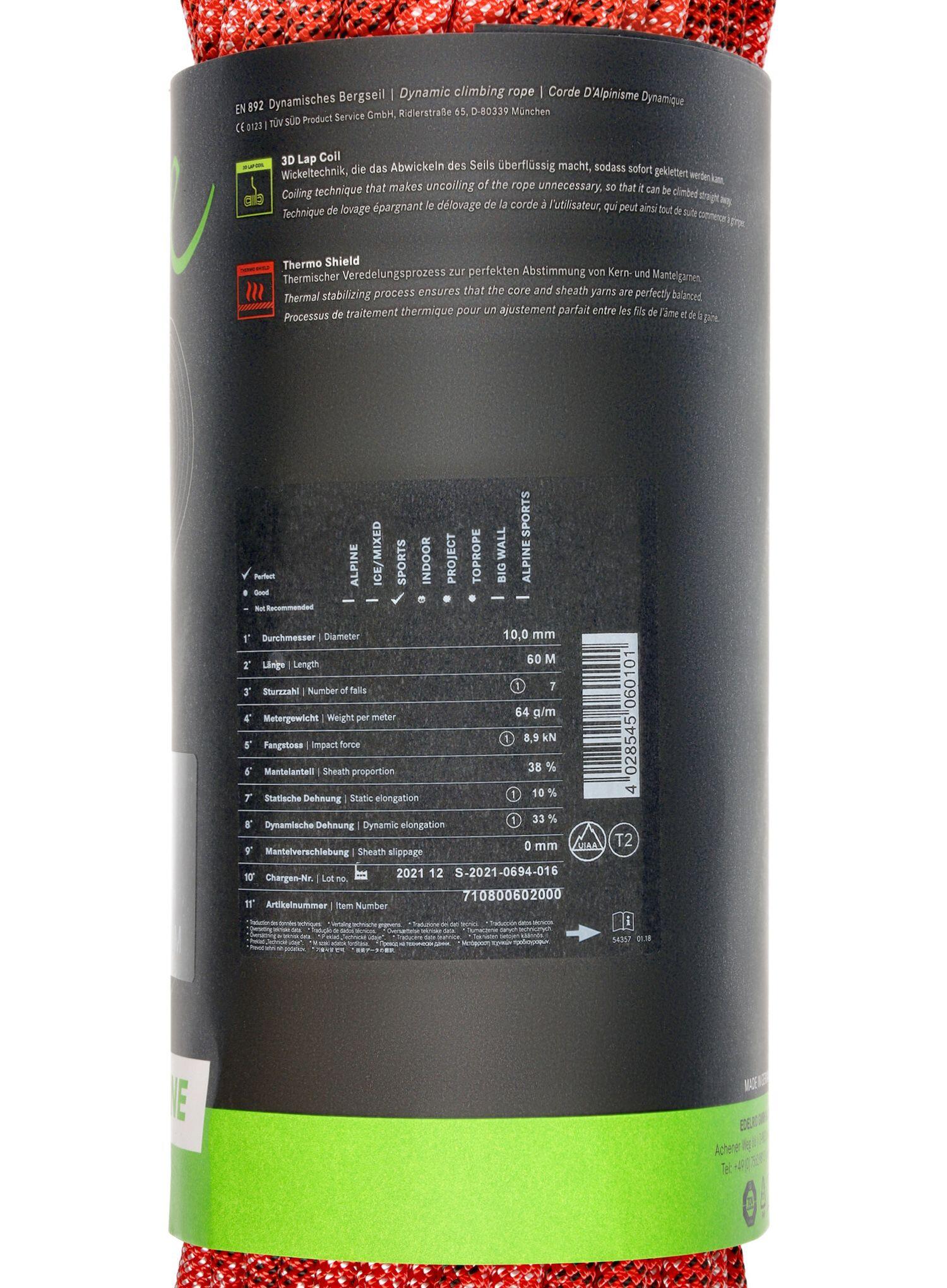 Lina dynamiczna Edelrid Python 10 mm 60 m 3/7