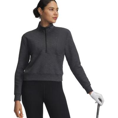 Under armour drive midlayer pullover zwart/antraciet dames