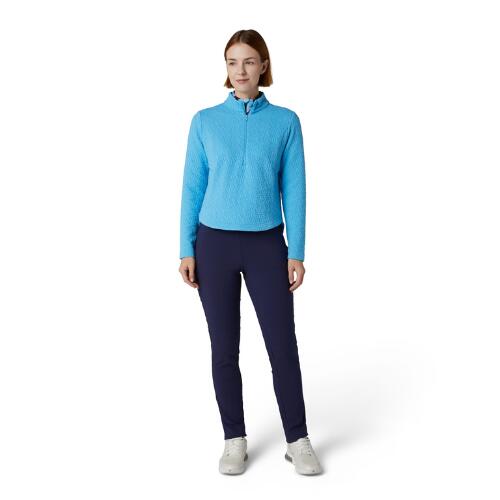 Callaway 1/2 Zip Quilted Knit Pullover Dames Licht Blauw 5/5