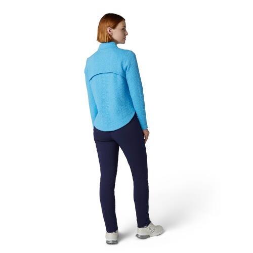 Callaway 1/2 Zip Quilted Knit Pullover Dames Licht Blauw 3/5