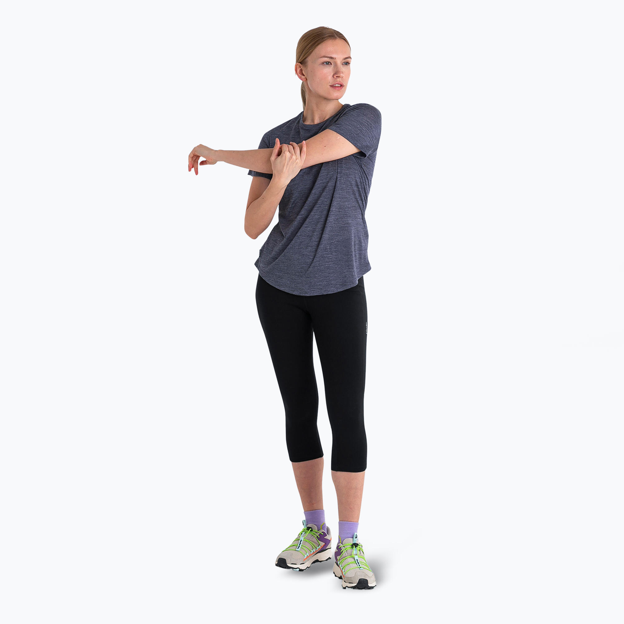 Dames trekking T-shirt icebreaker Merino 125 Cool-Lite Sphere III SS Tee night 4/5