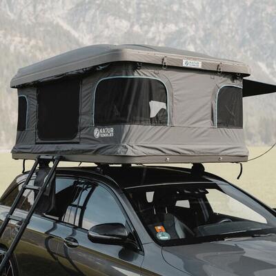 NATURBUMMLER Hartschalen-Dachzelt Flitzer I Größe L anthrazit