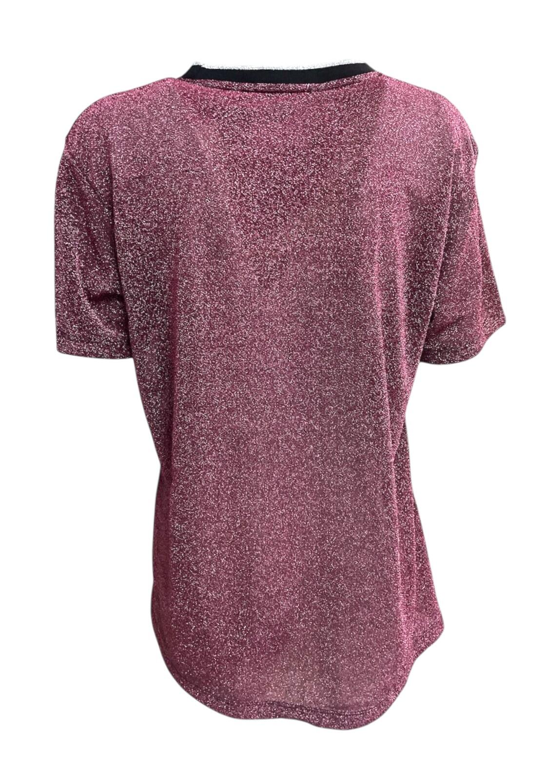 T-SHIRT LUREX COL VIOLA 2/2