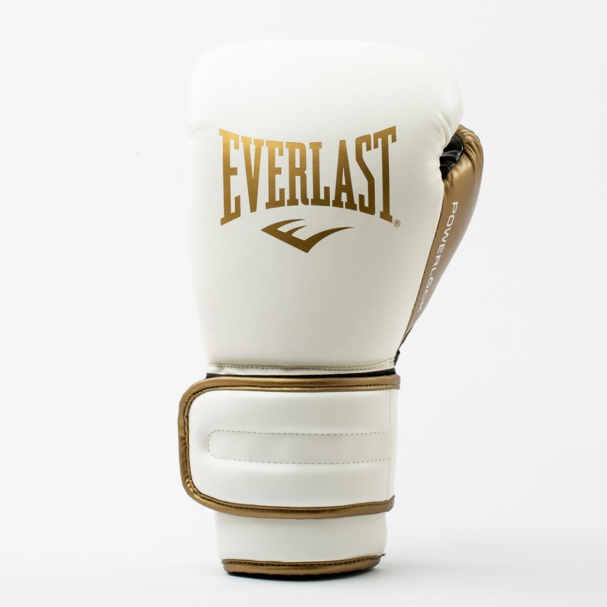 Everlast Powerlock 2R Guantes de Boxeo | Blanco/Oro | 14-OZ 2/5