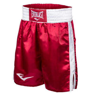 Everlast Pantaloni da Boxe | Lunghezza: 58 cm | Rosso/Bianco | L