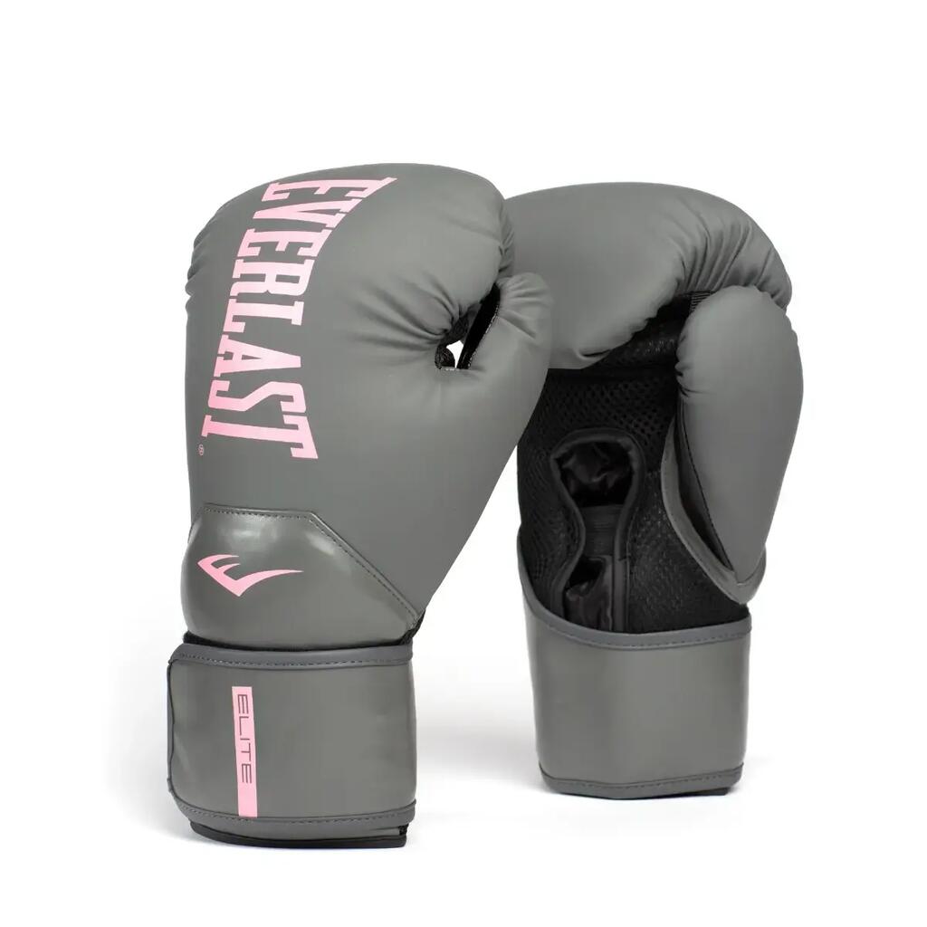 Everlast Elite 2 Boxing Gloves Grey/pink 14-OZ
