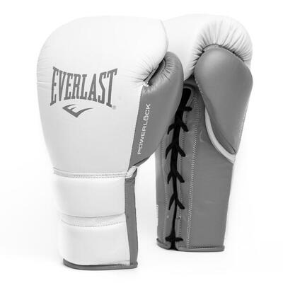 Everlast powerlock 2 pro geveterde training handschoenen | wit | 14-oz
