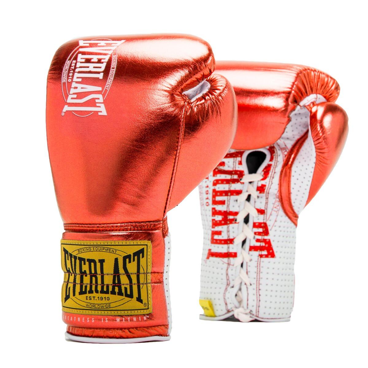 Everlast - Everlast 1910 Gants De Combat (kickboxing) | Rouge | 10-oz - Gants De Frappe - Rouge - 10 Oz - Decathlon