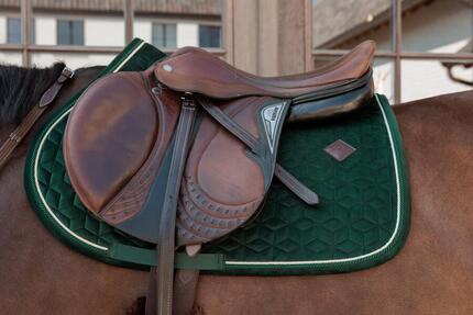 Tapis de selle velours soft rose pony
