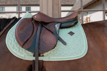 Tapis de selle velours soft rose pony