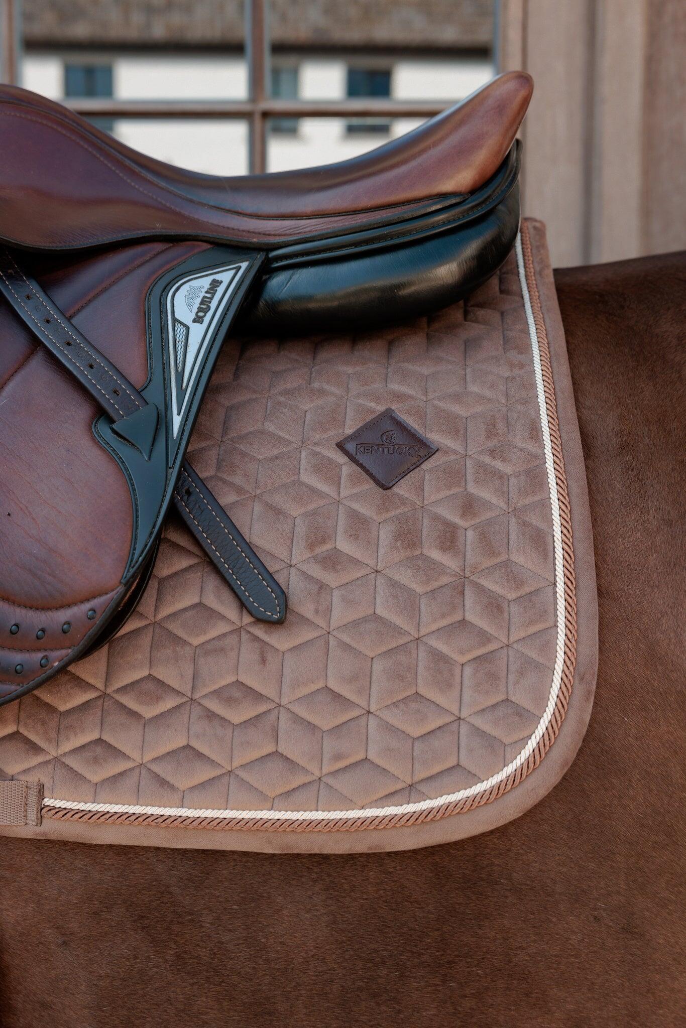 Tapis de selle Velvet Marron clair MIXTE - Kentucky 3/5