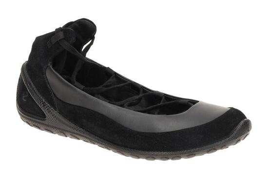 Ecco Biom Lite Schnür Ballerina Schuhe schwarz 802453