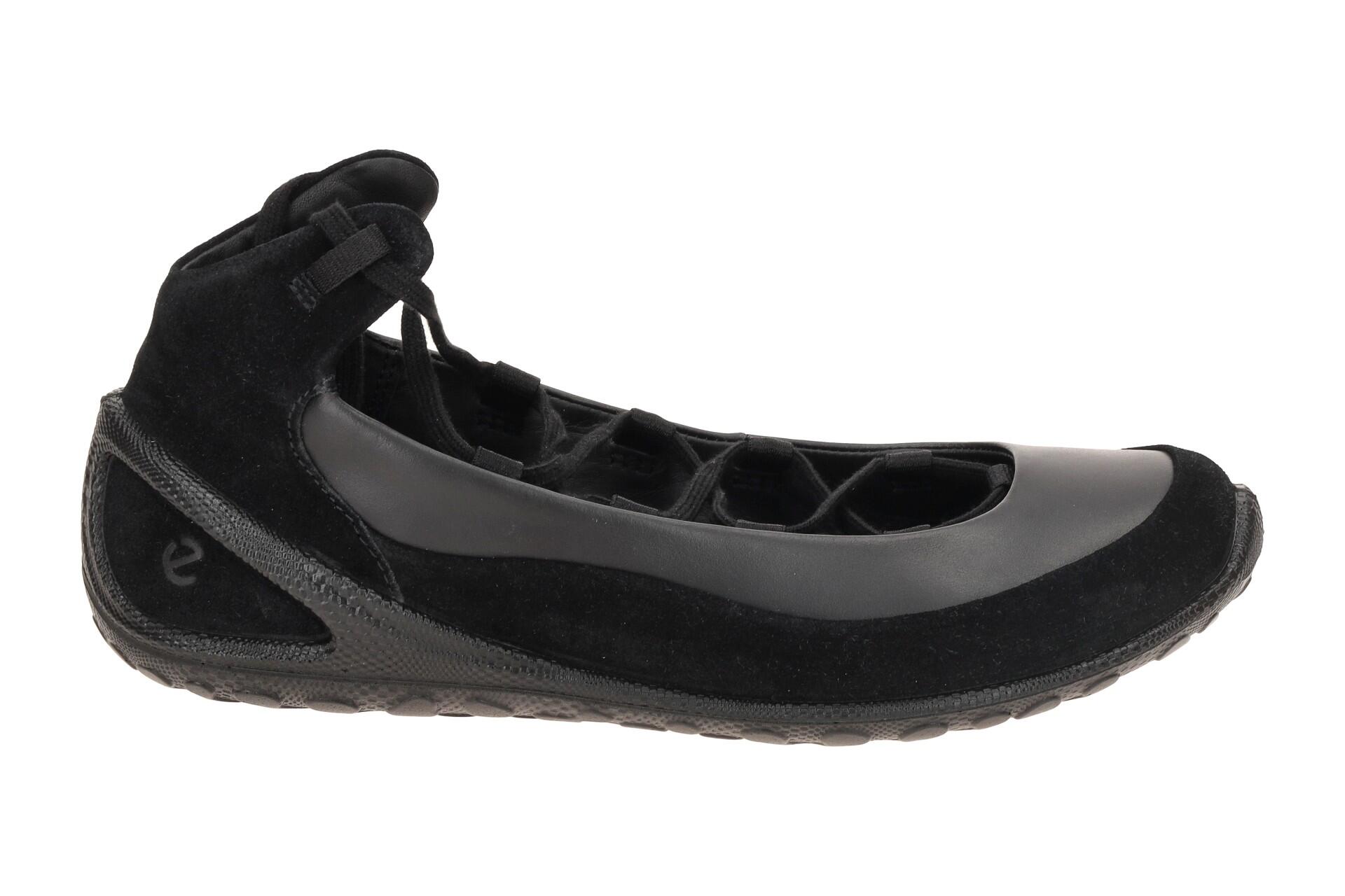 Ecco Biom Lite Schnür Ballerina Schuhe schwarz 802453 2/7