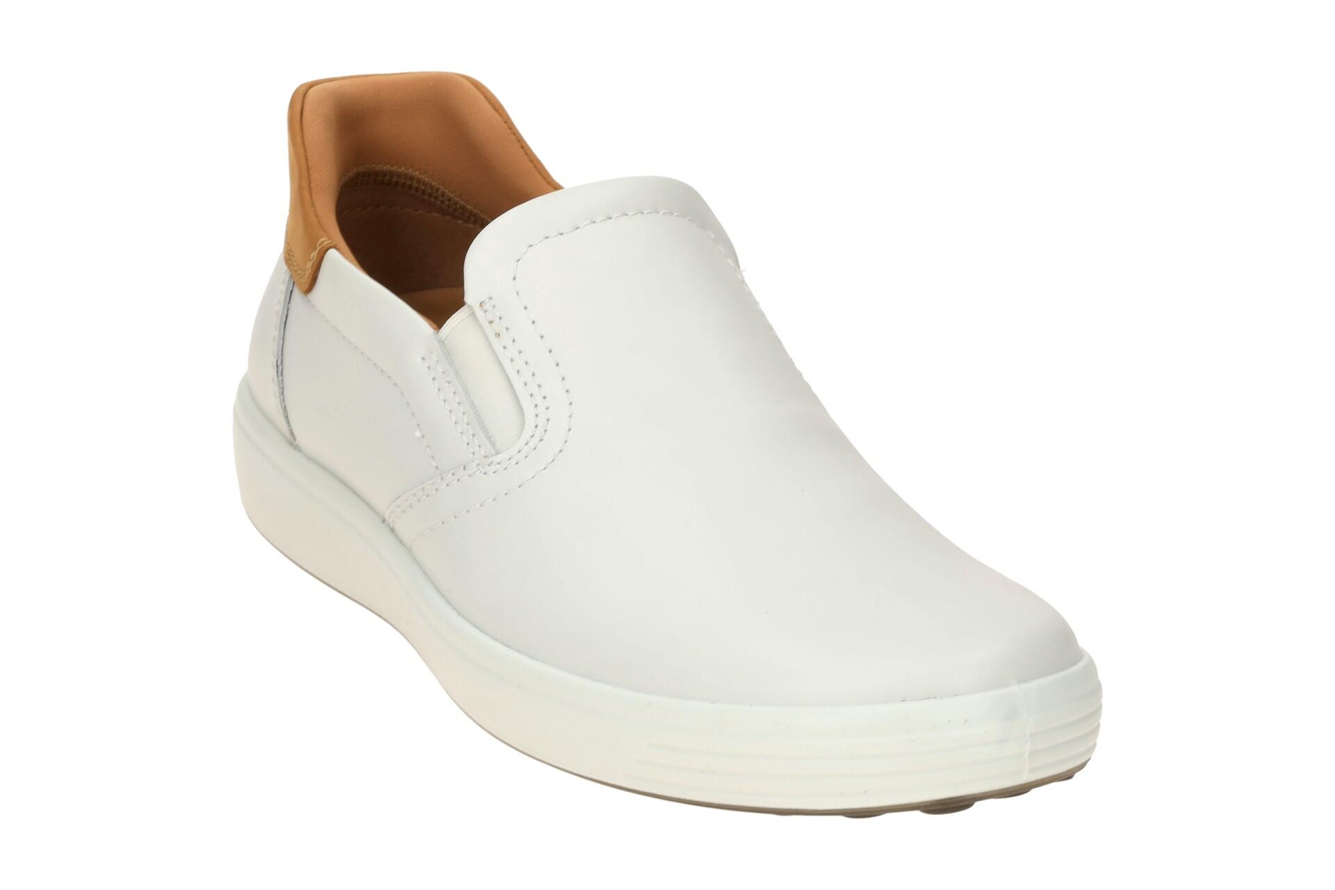 Ecco Soft 7 Schuhe weiß Herren SLIP-ON Sneakers 470834 3/7