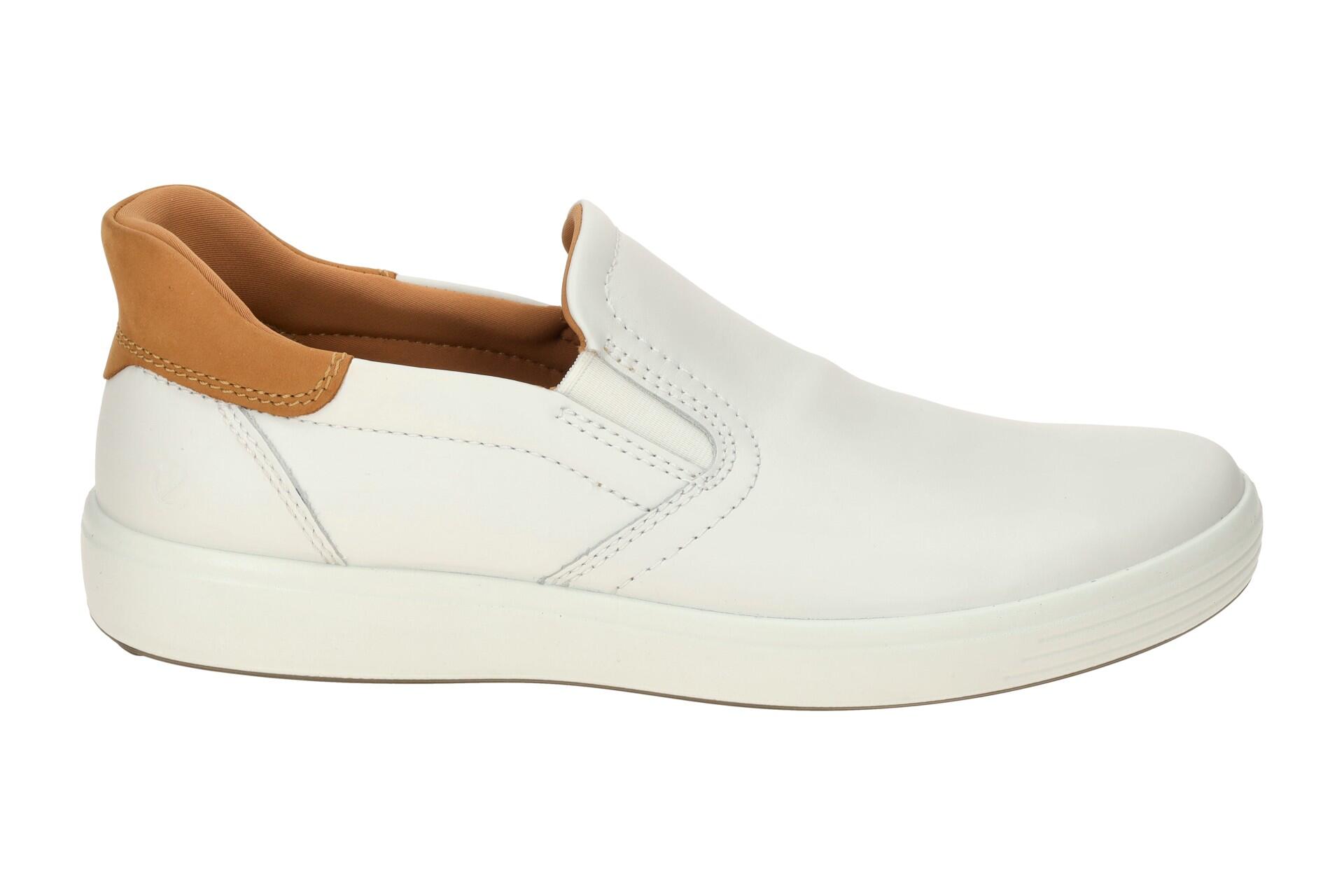 Ecco Soft 7 Schuhe weiß Herren SLIP-ON Sneakers 470834 2/7