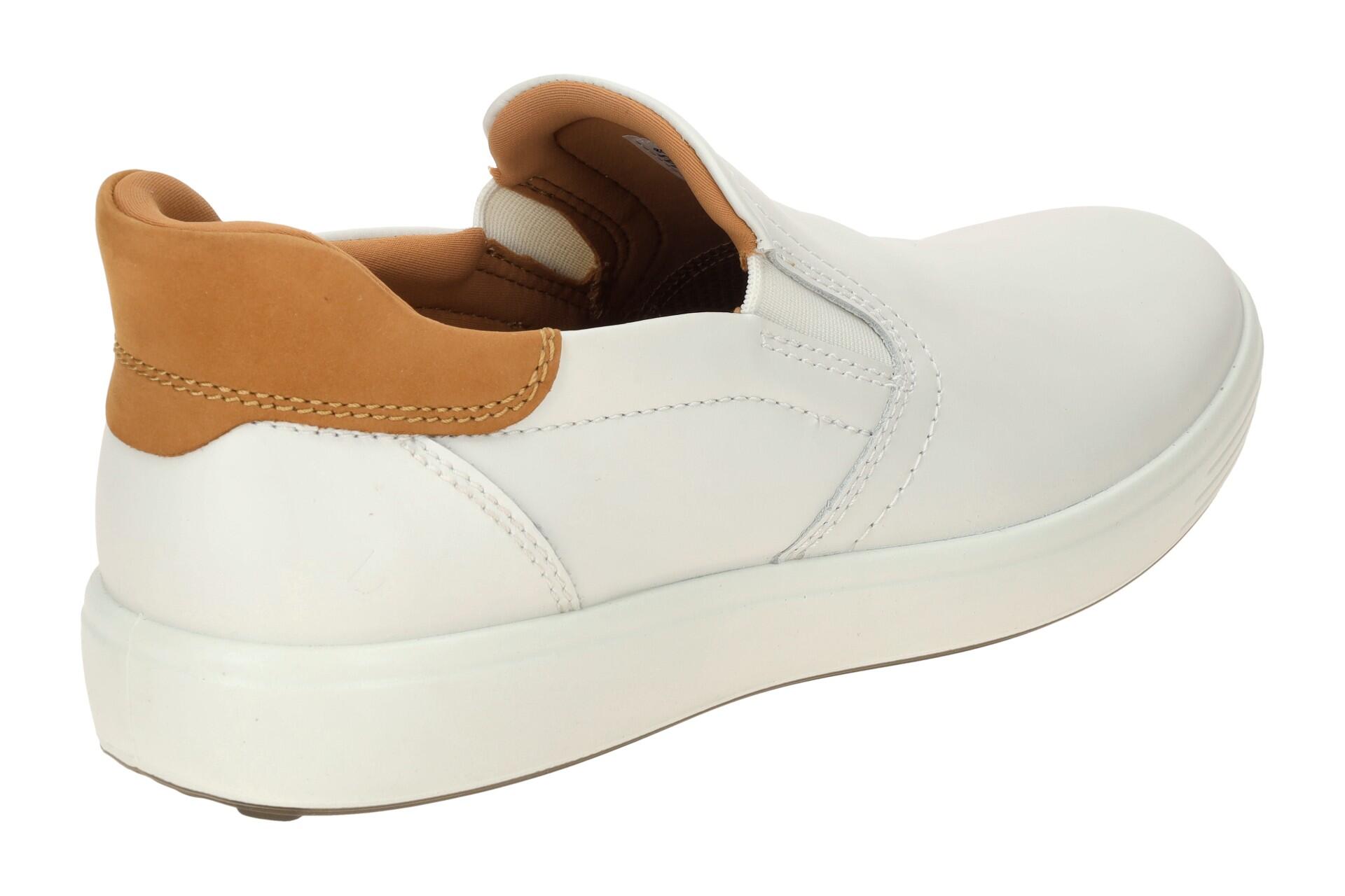 Ecco Soft 7 Schuhe weiß Herren SLIP-ON Sneakers 470834 4/7