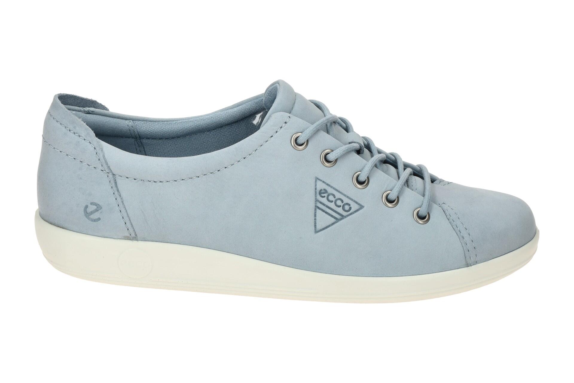 Ecco Soft 2 Schuhe blau dusty blue Damen Schnürer 2/7