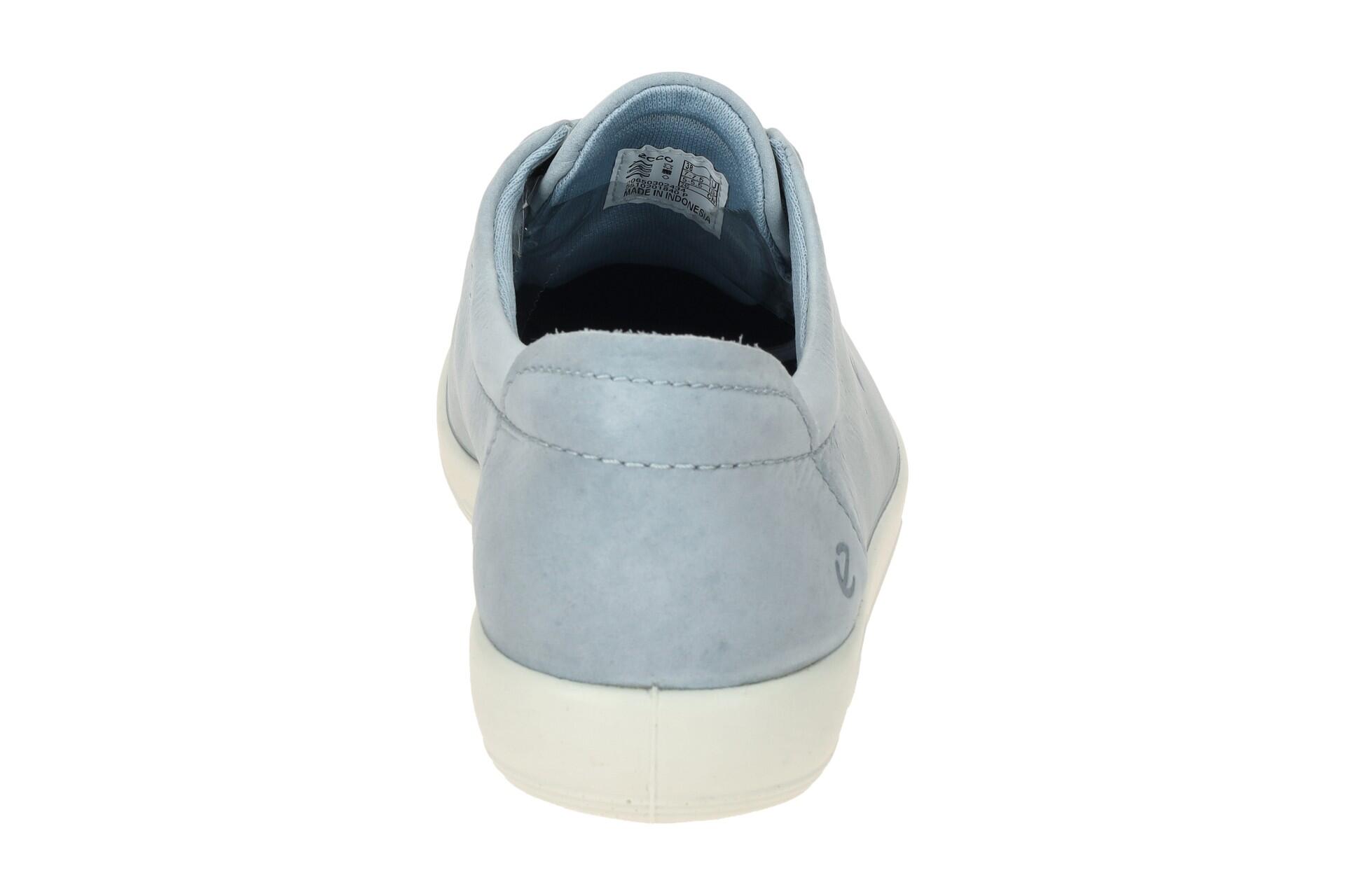 Ecco Soft 2 Schuhe blau dusty blue Damen Schnürer 5/7