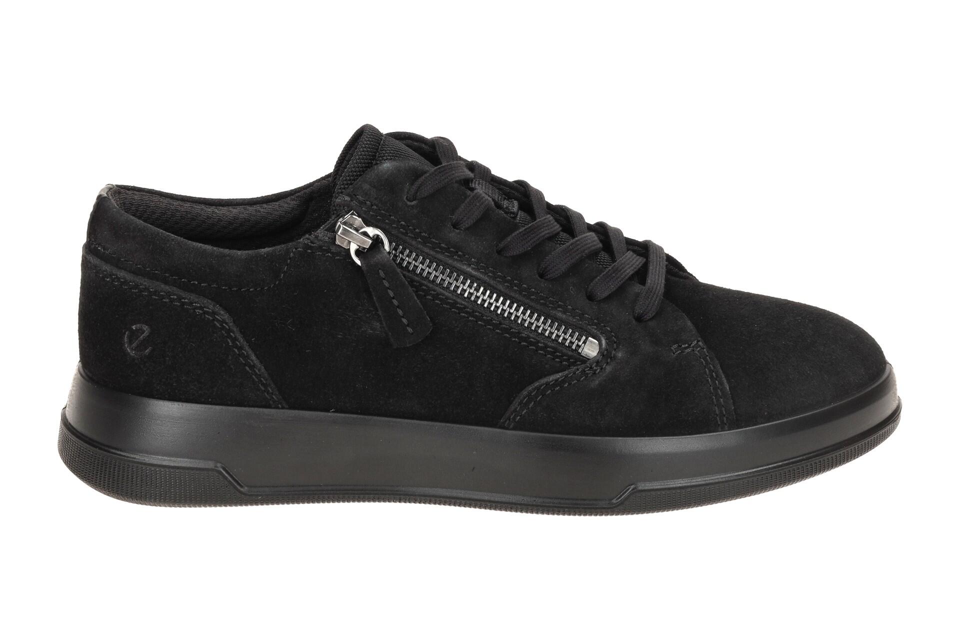 Ecco Move Schuhe schwarz Velour Sneakers 223813 2/7