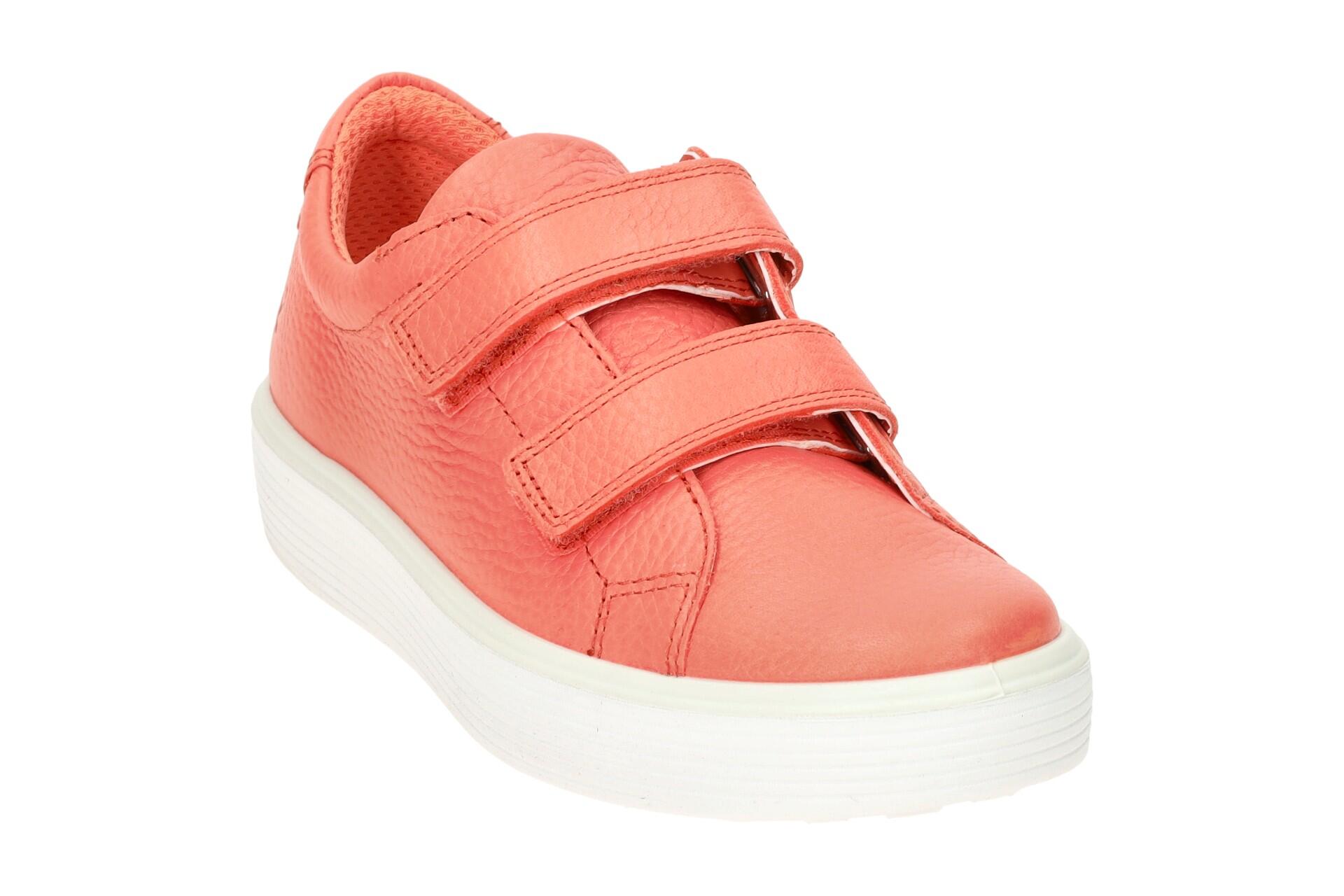 Ecco Soft 60 Kinder Schuhe Slipper rot coral Klett 713812 3/7