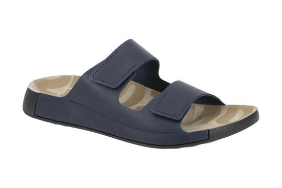Ecco Cozmo Herren Pantolette dunkelblau marine Klett 500904