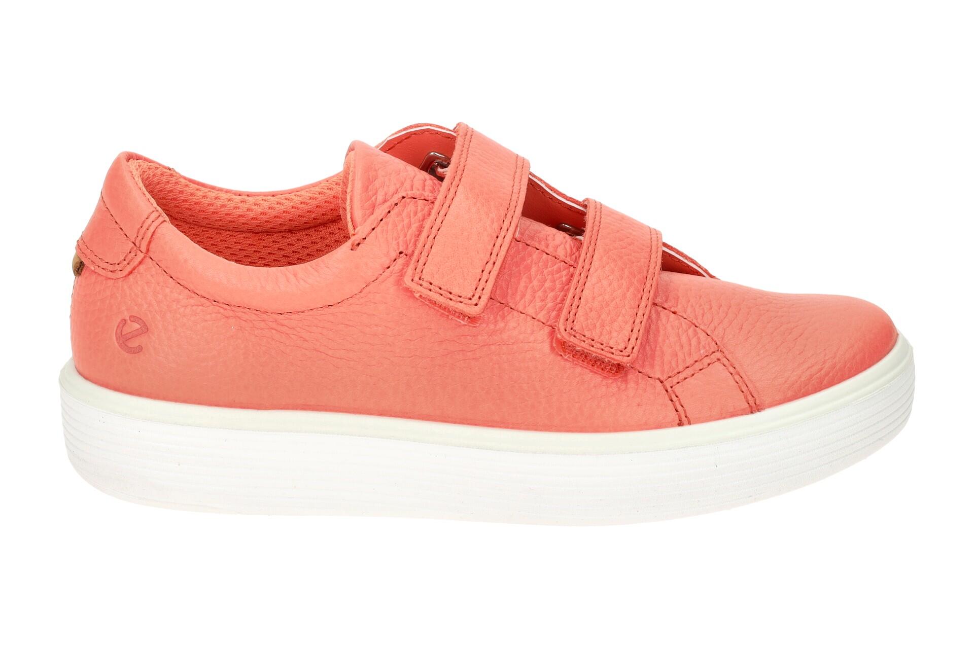 Ecco Soft 60 Kinder Schuhe Slipper rot coral Klett 713812 2/7
