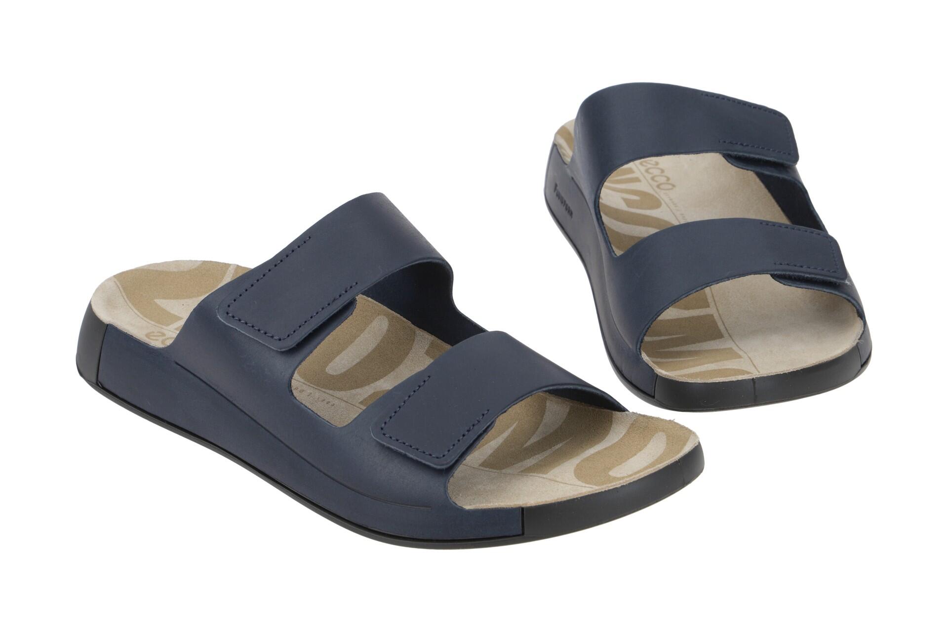 Ecco Cozmo Herren Pantolette dunkelblau marine Klett 500904 2/7